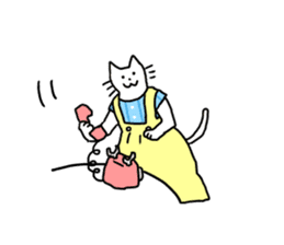 Cat to get dressed sticker #4974193