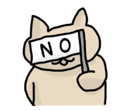 lazy cat in japan sticker #4974597