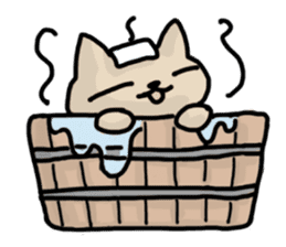 lazy cat in japan sticker #4974602