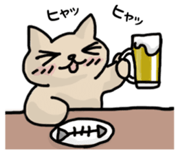 lazy cat in japan sticker #4974604
