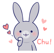 Lovey-dovey rabbit (English) sticker #4976007