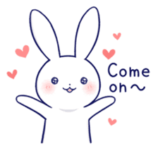 Lovey-dovey rabbit (English) sticker #4976011