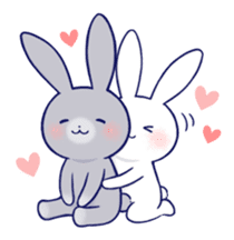 Lovey-dovey rabbit (English) sticker #4976016