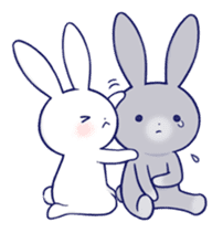 Lovey-dovey rabbit (English) sticker #4976018