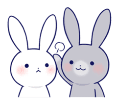 Lovey-dovey rabbit (English) sticker #4976022