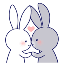 Lovey-dovey rabbit (English) sticker #4976026