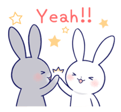 Lovey-dovey rabbit (English) sticker #4976027