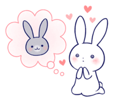 Lovey-dovey rabbit (English) sticker #4976028