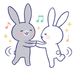 Lovey-dovey rabbit (English) sticker #4976030