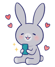 Lovey-dovey rabbit (English) sticker #4976031