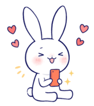 Lovey-dovey rabbit (English) sticker #4976032