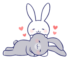 Lovey-dovey rabbit (English) sticker #4976037