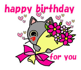 Sticker of the pet which gives a present sticker #4976209