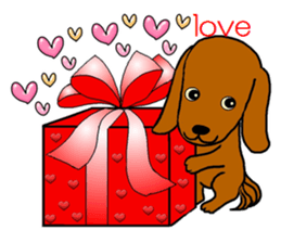 Sticker of the pet which gives a present sticker #4976211