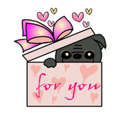 Sticker of the pet which gives a present sticker #4976214