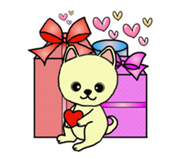 Sticker of the pet which gives a present sticker #4976219