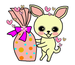 Sticker of the pet which gives a present sticker #4976221