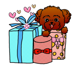 Sticker of the pet which gives a present sticker #4976222