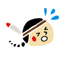 Native American and his fellows sticker #4976486