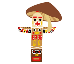 Native American and his fellows sticker #4976492