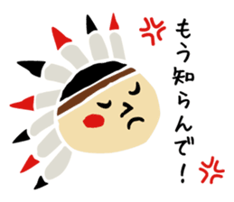 Native American and his fellows sticker #4976493