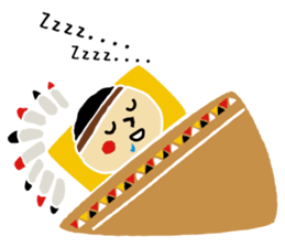 Native American and his fellows sticker #4976495