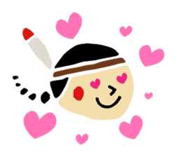 Native American and his fellows sticker #4976499