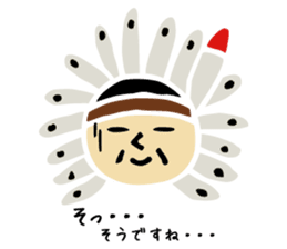 Native American and his fellows sticker #4976500
