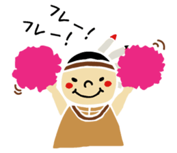 Native American and his fellows sticker #4976503