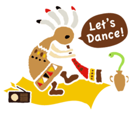 Native American and his fellows sticker #4976504