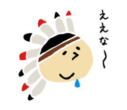 Native American and his fellows sticker #4976510