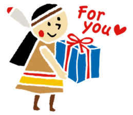 Native American and his fellows sticker #4976511