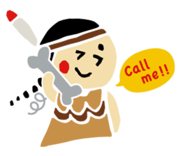 Native American and his fellows sticker #4976514