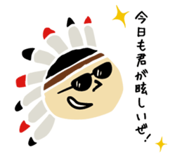 Native American and his fellows sticker #4976515