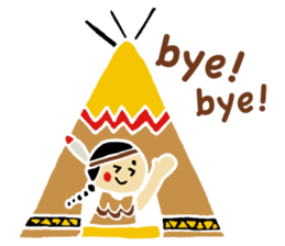 Native American and his fellows sticker #4976516