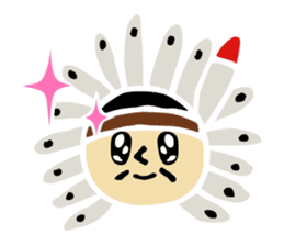 Native American and his fellows sticker #4976518