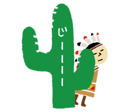 Native American and his fellows sticker #4976520