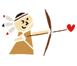 Native American and his fellows sticker #4976523