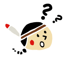 Native American and his fellows sticker #4976524