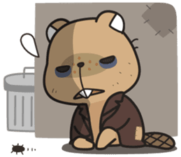 Grumpy Mr Beaver sticker #4976749