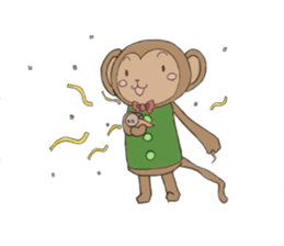 sarurun-monkey sticker #4977095