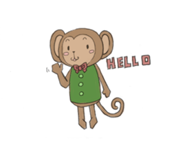 sarurun-monkey sticker #4977116