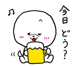 white cute dog Part2 sticker #4977809