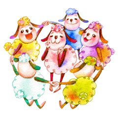 luke54 Warm sheep blessing Sticker