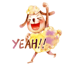 luke54 Warm sheep blessing Sticker sticker #4980721