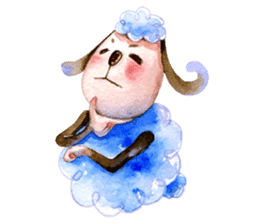 luke54 Warm sheep blessing Sticker sticker #4980734