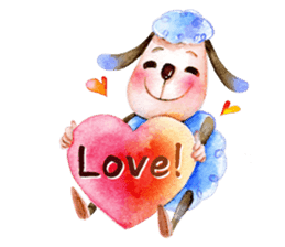 luke54 Warm sheep blessing Sticker sticker #4980736