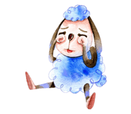 luke54 Warm sheep blessing Sticker sticker #4980737