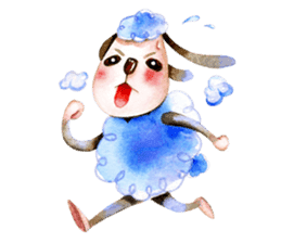 luke54 Warm sheep blessing Sticker sticker #4980741