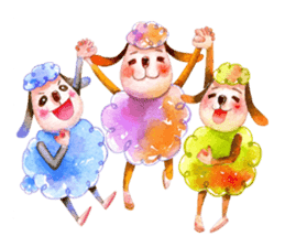 luke54 Warm sheep blessing Sticker sticker #4980756